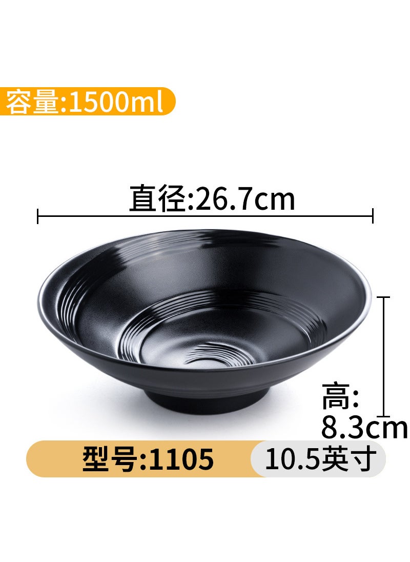 Black A5 Melamine Large Soup Bowl for Restaurants1105 1105