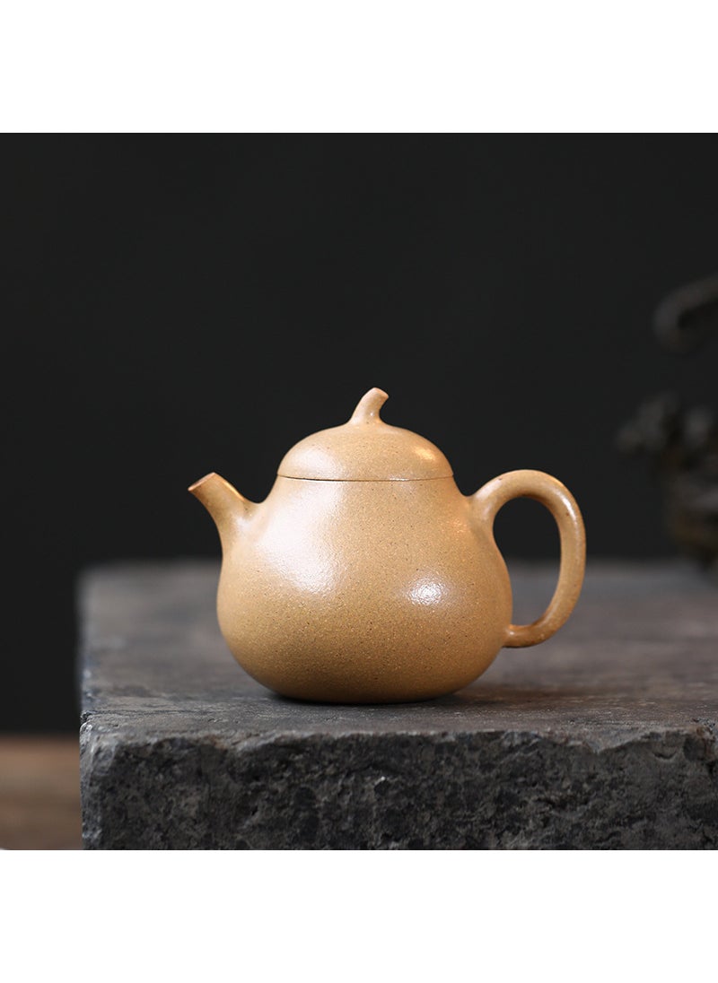 Wholesale Generation Yixing authentic purple clay pot raw ore section clay handmade teapot tea set gift eggplant pot 190ml 101900 section puree tomato melon