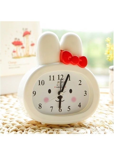 Alarm Clock Childrens Student Cartoon Bedside Mute Cute Creative Bedroom Talking Multi-function Voice Small Alarm Clock8339 White Rabbit/Didi Nao/Bell Cute 8339 White Rabbit/Didi Nao/Bell Cute