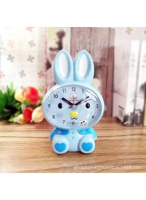 Alarm Clock Childrens Student Cartoon Bedside Mute Cute Creative Bedroom Talking Multi-function Voice Small Alarm Clock8841 Blue Rabbit Ringtone/Talking/Mute/Night Light/Snooze 8841 Blue Rabbit Ringtone/Talking/Mute/Night Light/Snooze