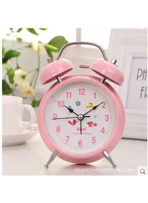 Creative Silent Bedside Alarm Clock for Kids 8820 pink large