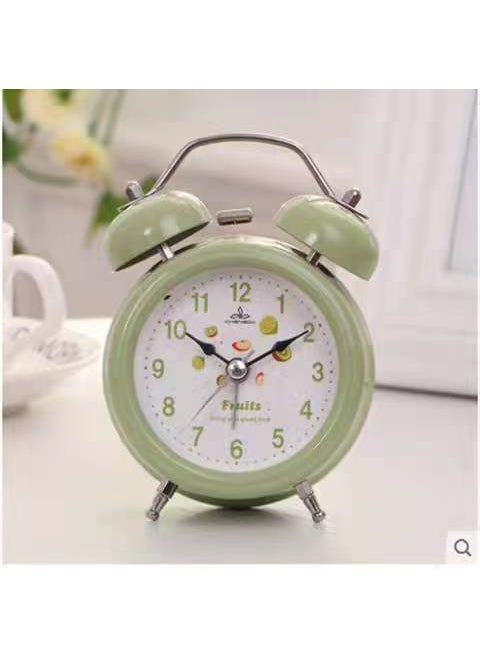 Creative Silent Bedside Alarm Clock for Kids 8819 green small size