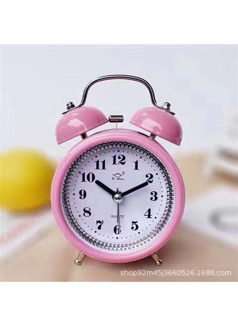 Creative Silent Bedside Alarm Clock for Kids 2832 pink