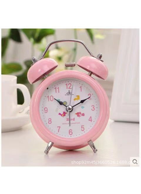 Creative Silent Bedside Alarm Clock for Kids 8819 pink small size