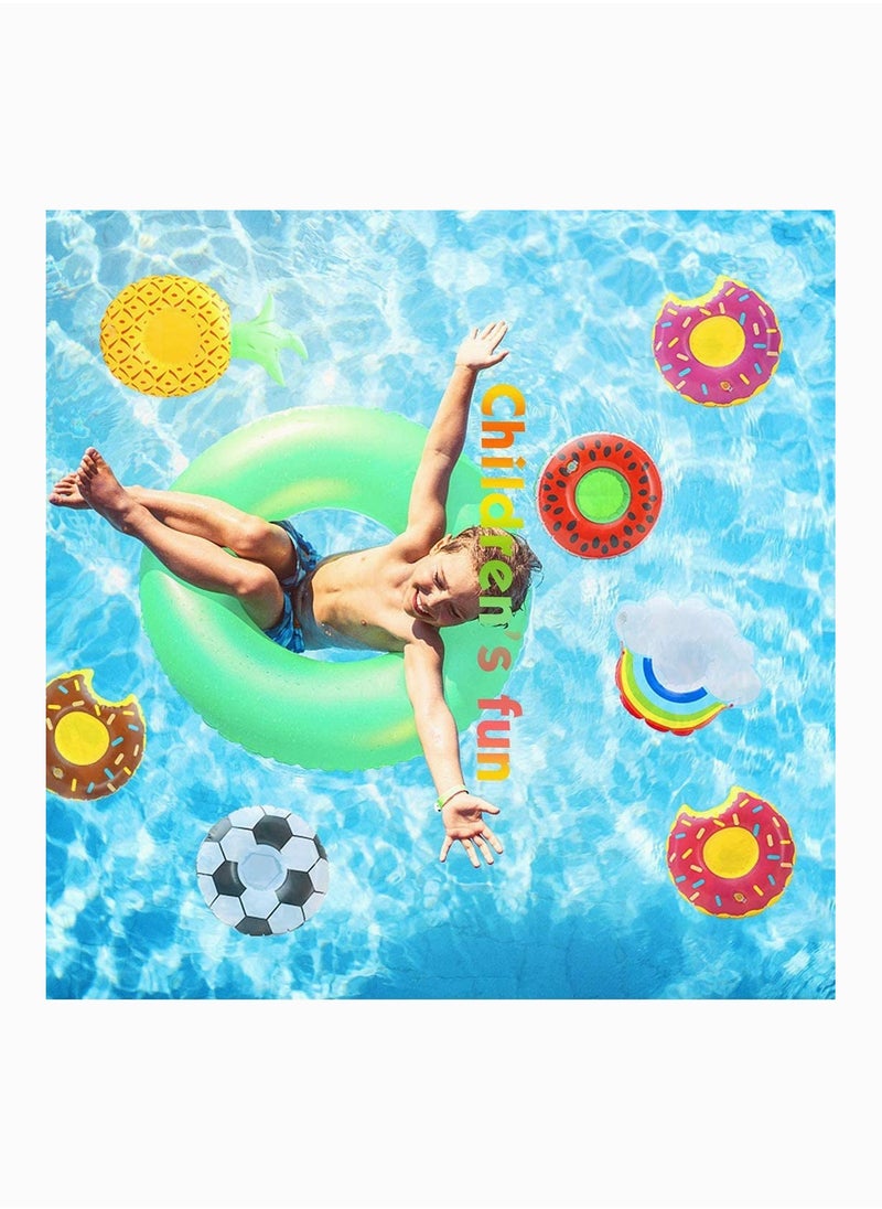 14Pcs Inflatable Drink Holders Pool Drink Holder Floats Inflatable Cup Holders Cup Coasters for Summer Pool Party