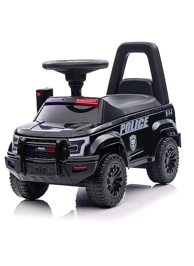 Push Rideon Police Car For Kids Pushcar LB 993 (Black)