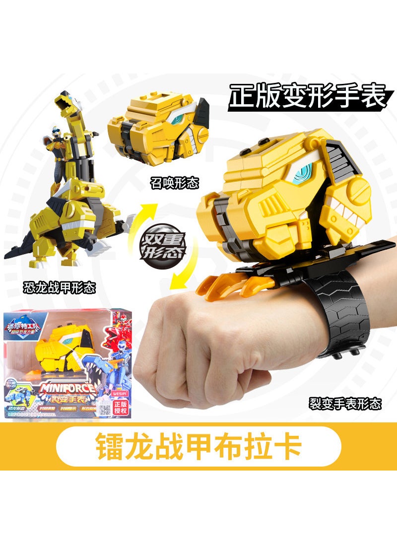 Genuine Mini Secret Force Childrens Fission Watch Toy King Kong Summoner Super Dinosaur Power Deformation WatchNew packaging-rolling dragon battle armor [deformation watch]] New packaging-rolling dragon battle armor [deformation watch]]