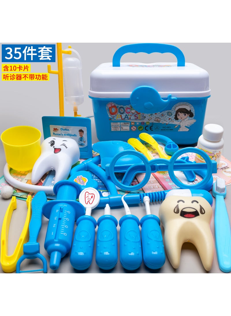 Kids Doctor Nurse Playset Medical Toolbox[Blue] 35 doctor toys [Blue] 35 doctor toys