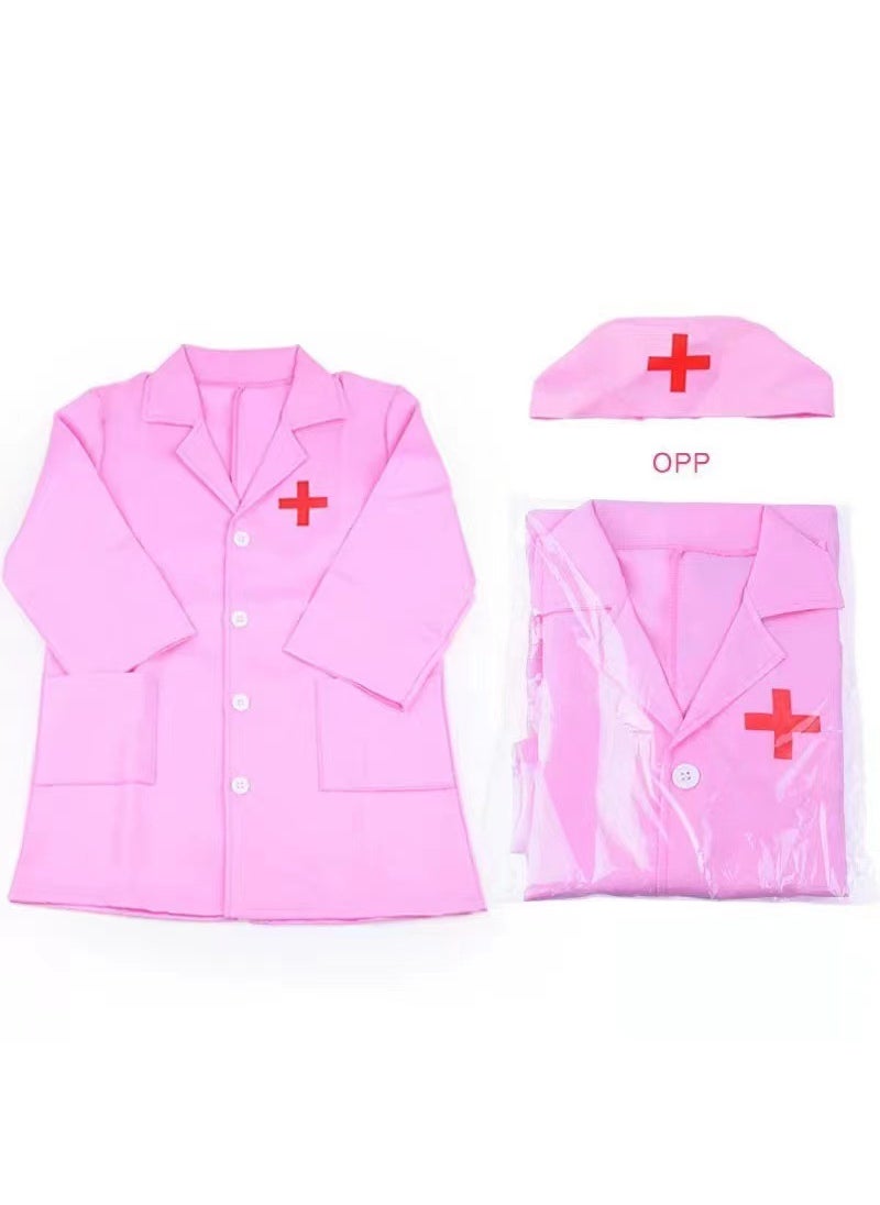 Kids Doctor Nurse Playset Medical ToolboxPink nurse uniform Pink nurse uniform