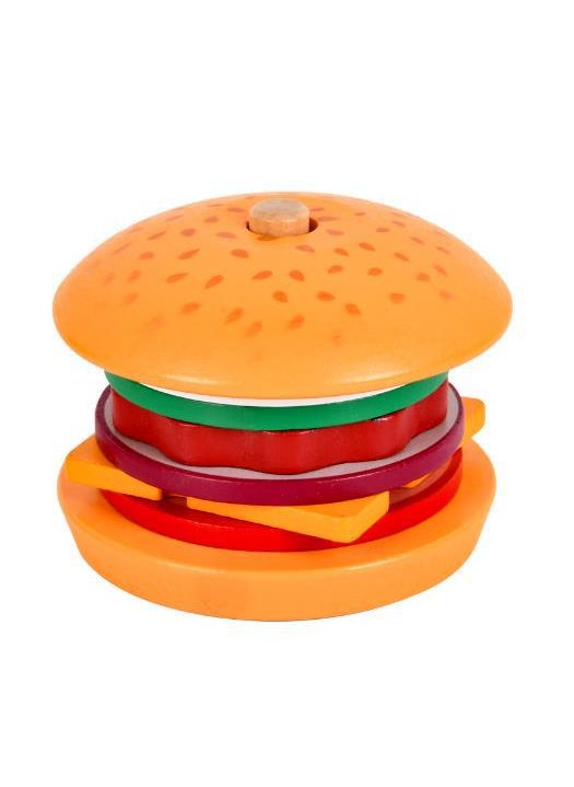 Kids Burger Fries Pizza Pretend Play Food SetHamburger Toy-Top Bull Hamburger Toy-Top Bull