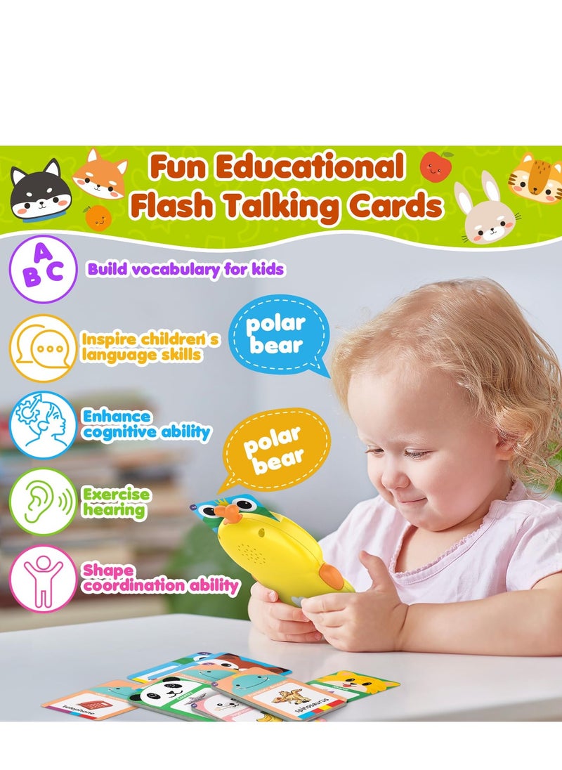 Talking Flash Cards,Toddler Toys for 2 3 4 5 Year Old Boys and Girls, Autism Sensory Toys for Autistic Children, Learning Montessori Toys, Speech Therapy Toys, 224 Sight Words Talking Flash Cards