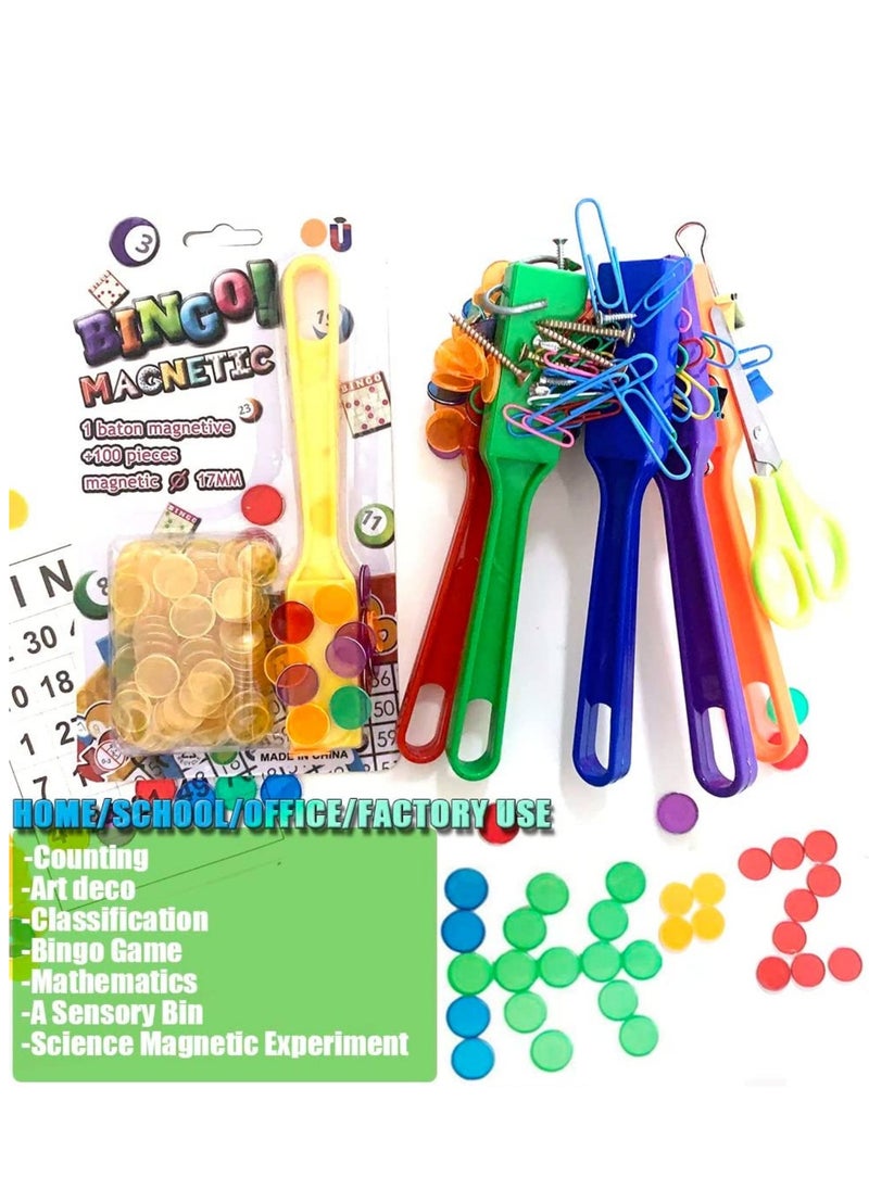 Counters Counting Chips Plastic Markers Mixed Colors for Chips, for Family Educational Games, Counting, and Sorting, Science and Educational Activities 100pcs   5 Clear Color