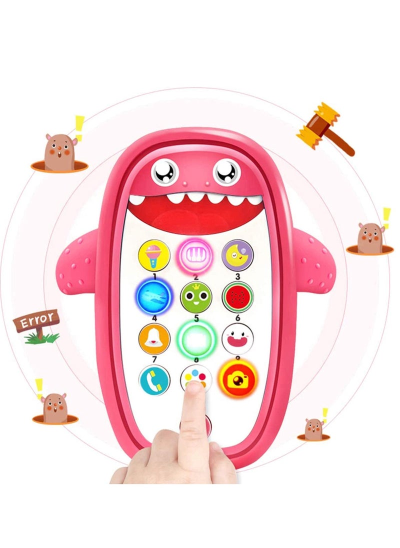 Baby Musical Toys, Teething Phone Toy for Babies   Play and Learn for Children and Toddlers, Baby Shark Phone Toys with Light and Sound, Preschool Birthday Gift for Girl Boy 18+ Months