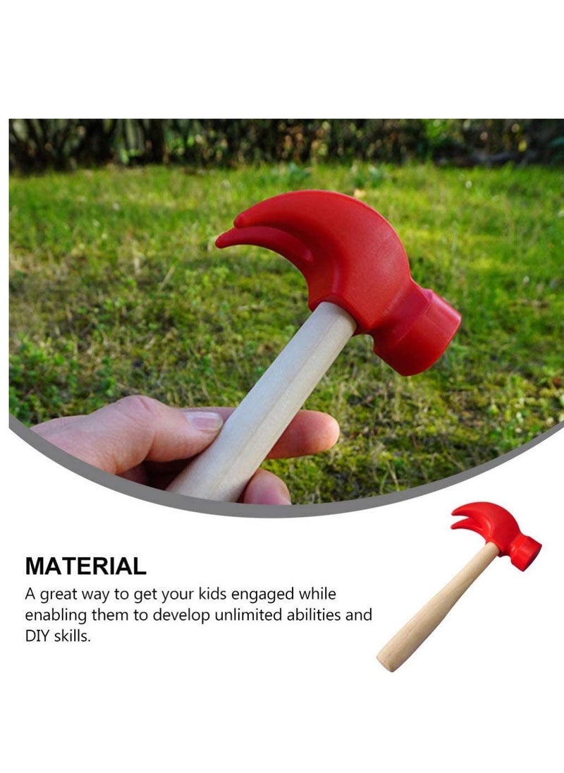 Wooden Hammer Toys Simulation Hammers Maintenance Tools Toys Pretend Play Educational Toys for Kids Children 2pcs