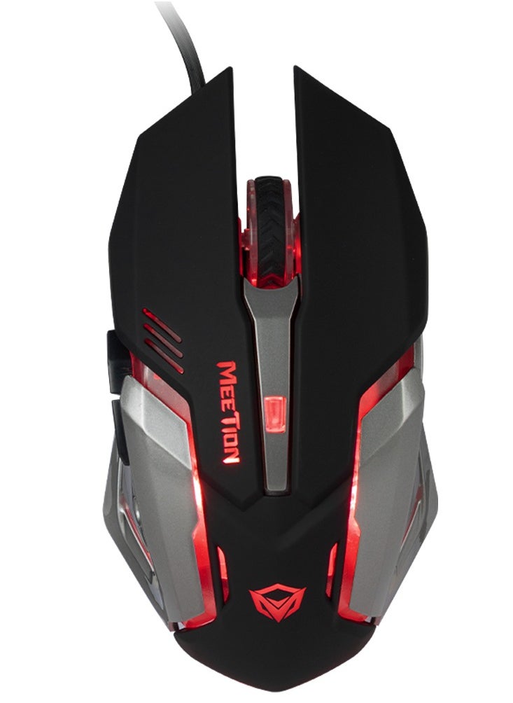 Wired MT-M915 Gaming Mouse With 4 Breathing Lights and 3D non slip Roller