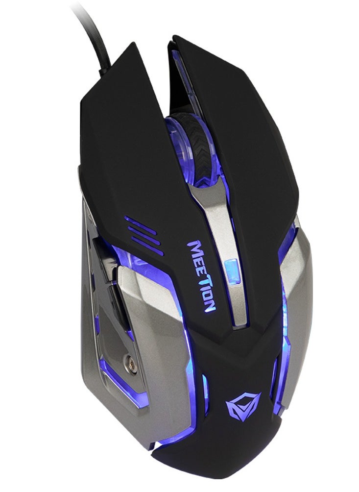 Wired MT-M915 Gaming Mouse With 4 Breathing Lights and 3D non slip Roller