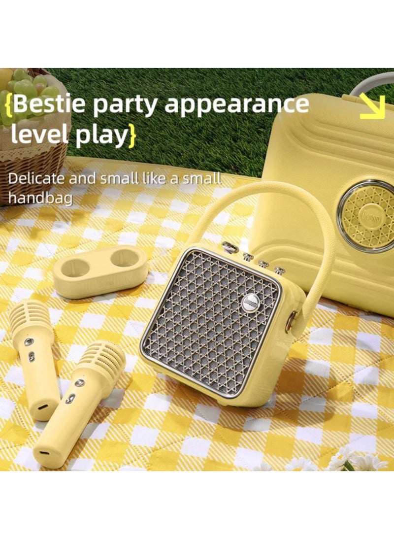 Divoom SongBird SE - Portable Dual Microphone Speaker - YELLOW