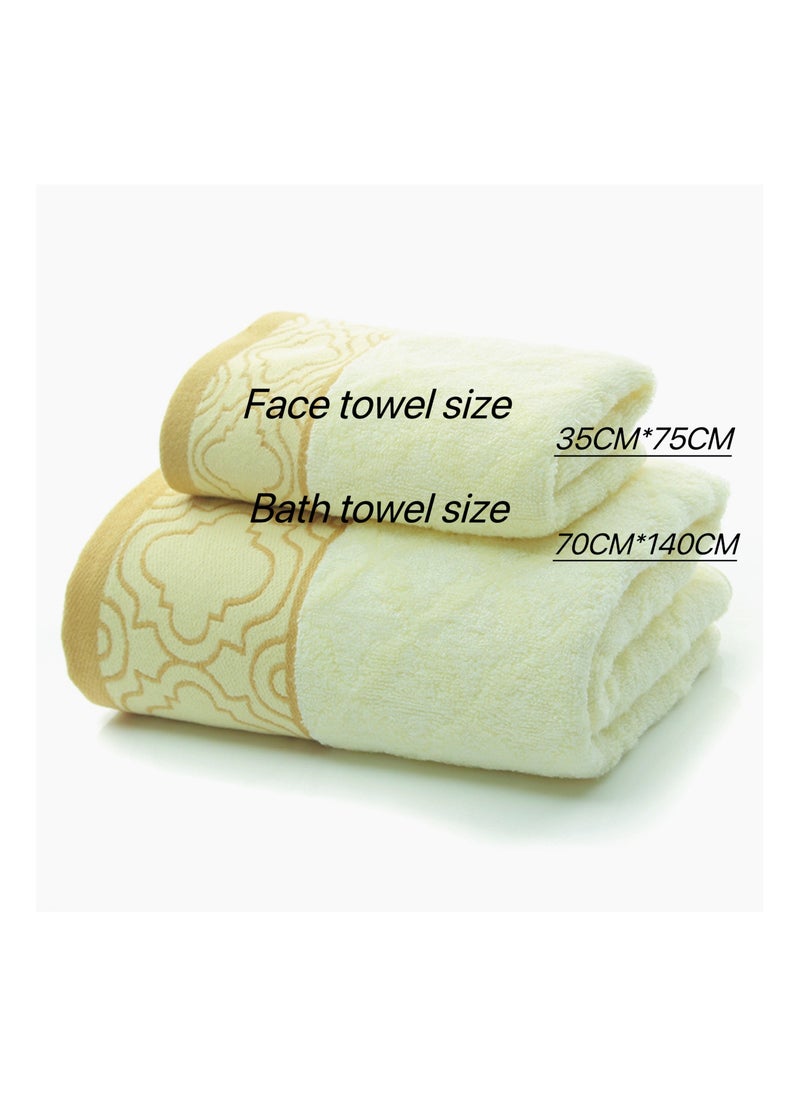 Soft and absorbent cotton thickened and quick drying luxury hotel bath towel set size 70 * 140cm environmentally friendly and durable bathroom daily home spa sports and travel (Mixed color)