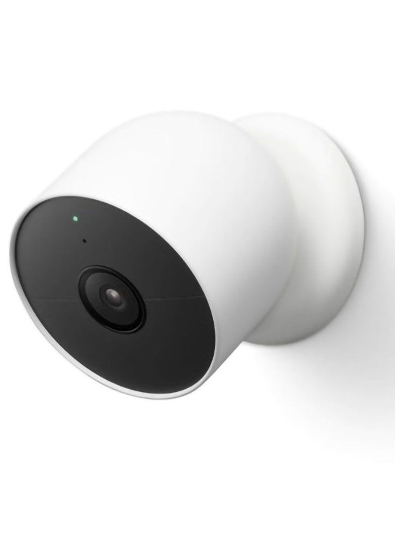 Google Nest Camera – 1080p Resolution, 30 fps, Indoor/Outdoor, 130° Field View, 20' Night Vision, Motion Detection, IP54 Dust & Water Protection, Snow | Model: GA01317-US