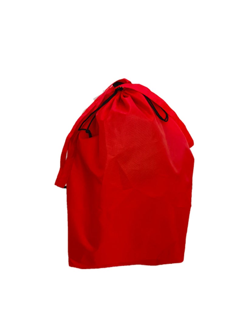 1pc bedroom bathroom dirty clothes storage travel bag dustproof protective clothing bag cotton quilt bag with handle drawstring laundry bag Red