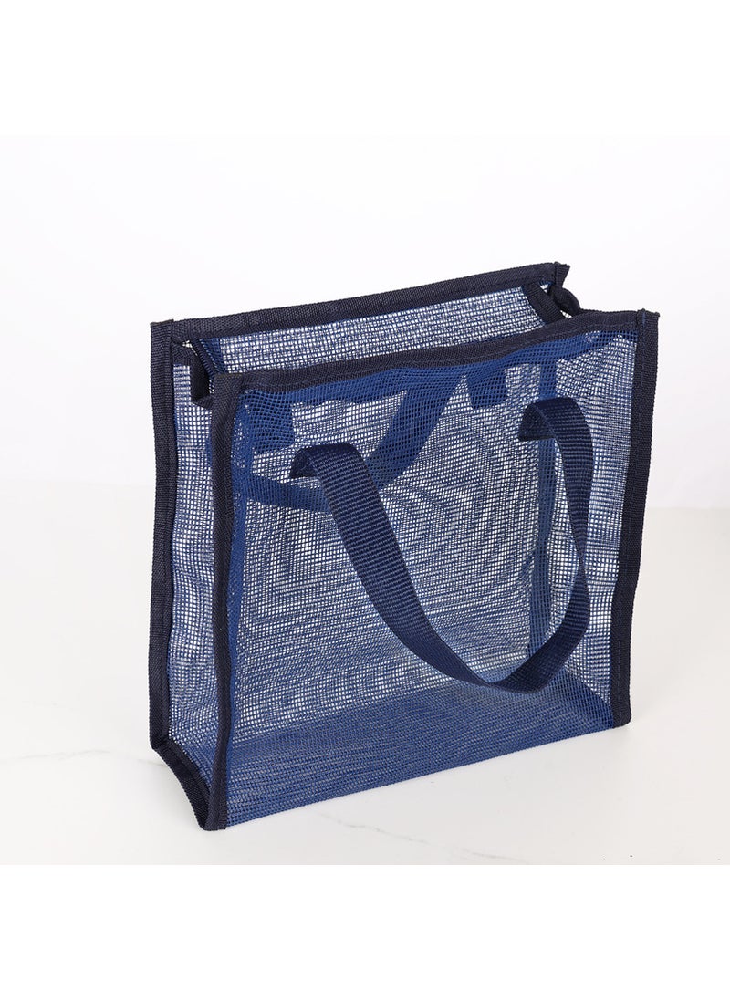 Factory Direct Portable Mesh Hollow Bath Bag Wash Bag Portable Mens Swimming Fitness Multifunctional Storage Bag Big Blue (26*9*26)