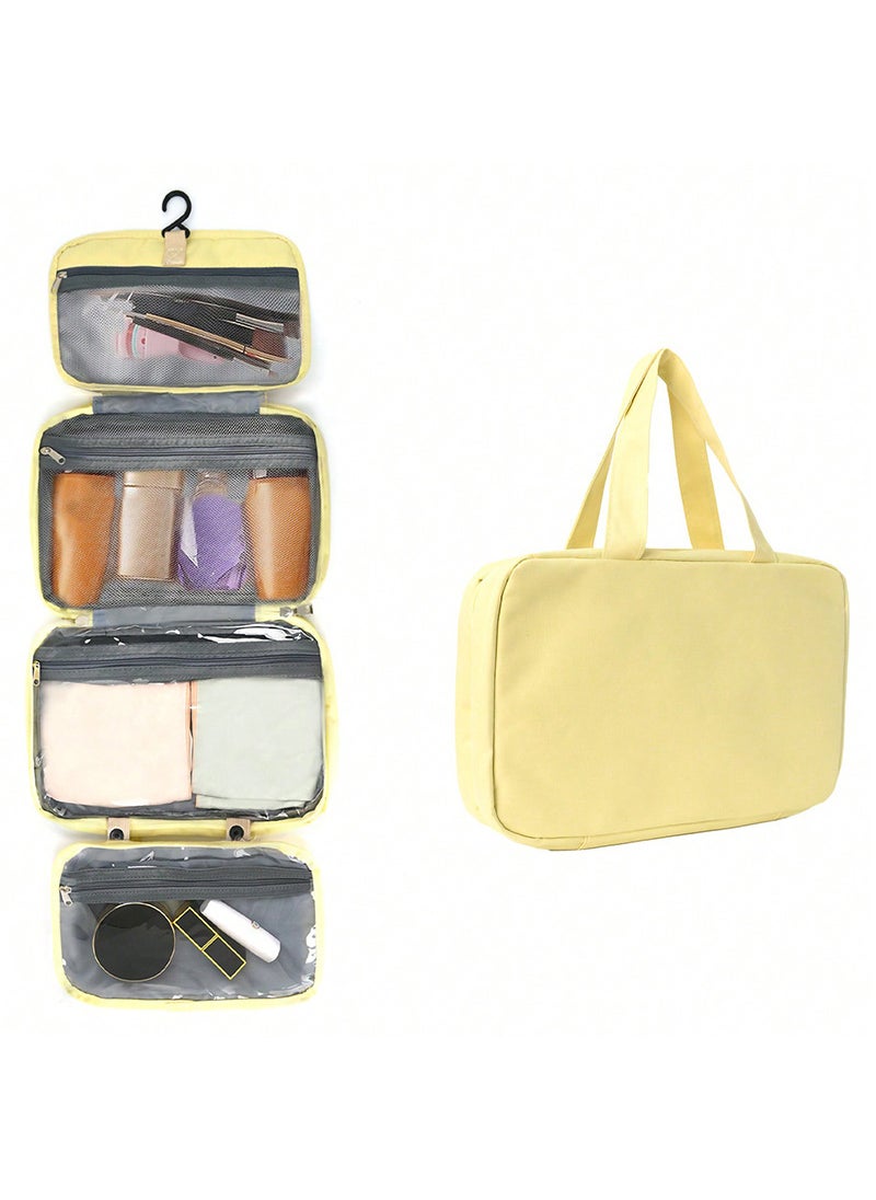 Waterproof Travel Cosmetic Bag Large Capacity Yellow