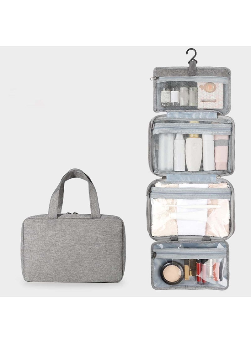 Waterproof Travel Cosmetic Bag Large Capacity Grey