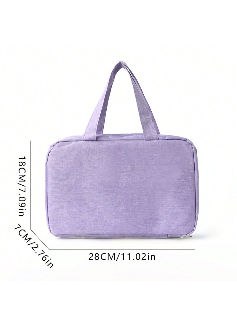 Waterproof Travel Cosmetic Bag Large Capacity Purple