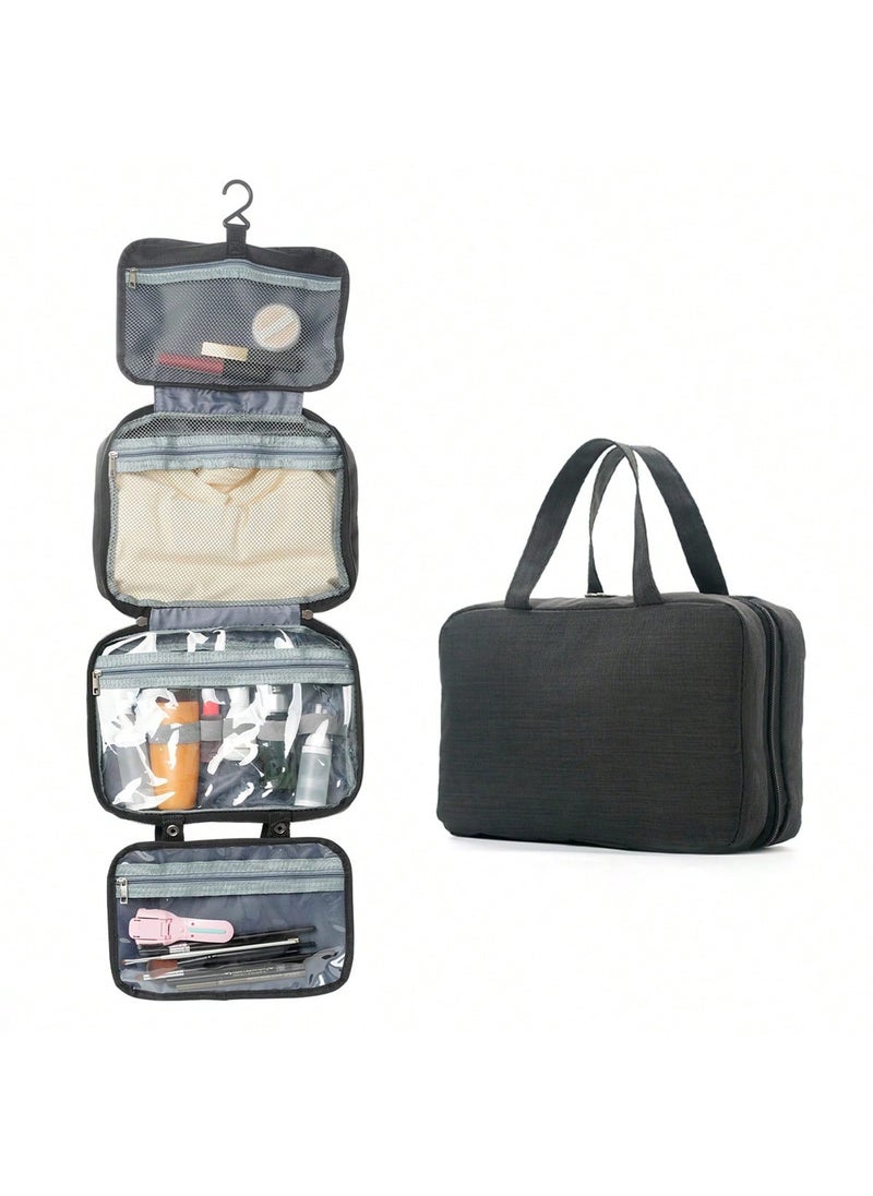 Waterproof Travel Cosmetic Bag Large Capacity Black