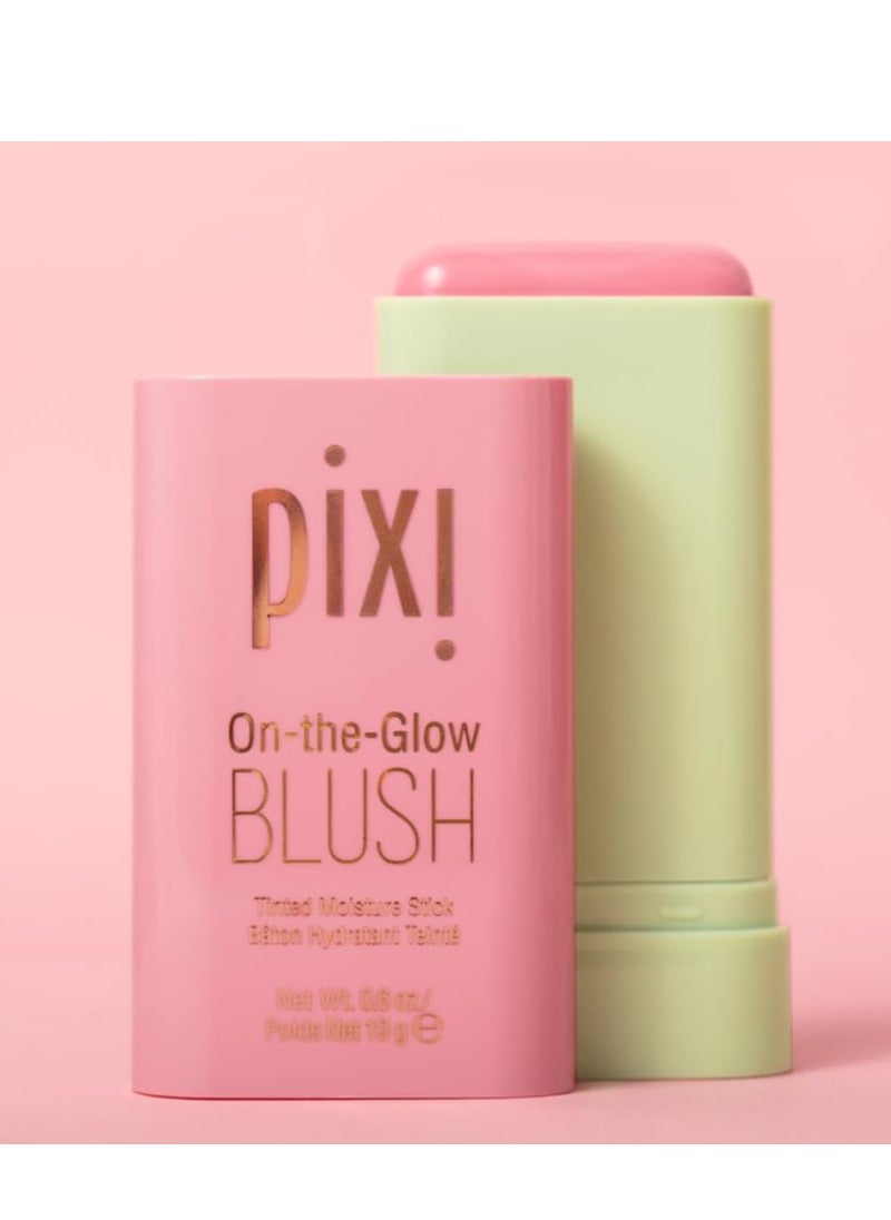 Pixi On-the-Glow Blush - Fleur, Hydrating Tinted Moisture Blush Stick with Ginseng, Aloe Vera & Fruit Extracts, For Cheeks & Lips, 19g / 0.6oz, Paraben-Free