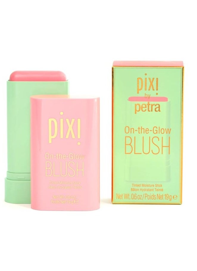 Pixi On-the-Glow Blush - Fleur, Hydrating Tinted Moisture Blush Stick with Ginseng, Aloe Vera & Fruit Extracts, For Cheeks & Lips, 19g / 0.6oz, Paraben-Free