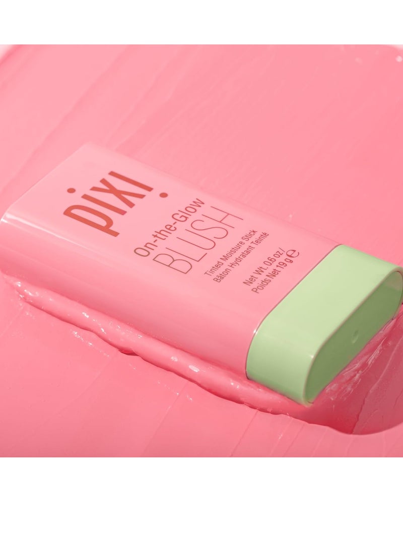 Pixi On-the-Glow Blush - Fleur, Hydrating Tinted Moisture Blush Stick with Ginseng, Aloe Vera & Fruit Extracts, For Cheeks & Lips, 19g / 0.6oz, Paraben-Free