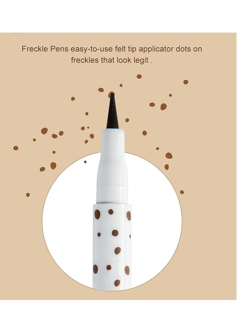 AKARY Freckle Pen Professional Lifelike Face Concealer Point Out Natural Waterproof Longlasting Soft Artificial Freckles Fine Makeup Freckle Pen Life Face Decoration (#02 Natural coffee)
