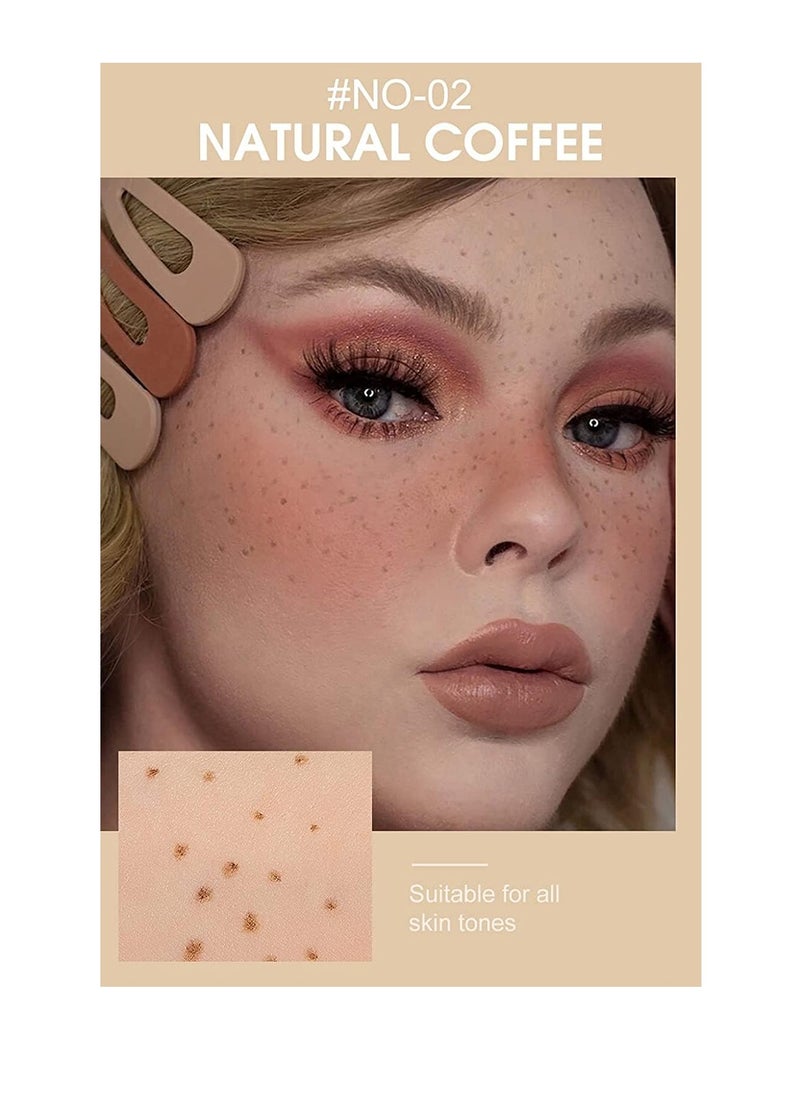 AKARY Freckle Pen Professional Lifelike Face Concealer Point Out Natural Waterproof Longlasting Soft Artificial Freckles Fine Makeup Freckle Pen Life Face Decoration (#02 Natural coffee)