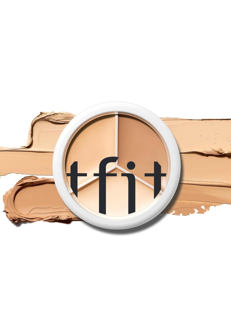 Cover Up Pro Concealer Palette - 3-in-1 Full Coverage Color Correcting Cream (Hydrating, 01 Neutral, 0.52 Oz) for Dark Circles, Spots, Puffiness - High Coverage Eye Corrector for All Skin Tones