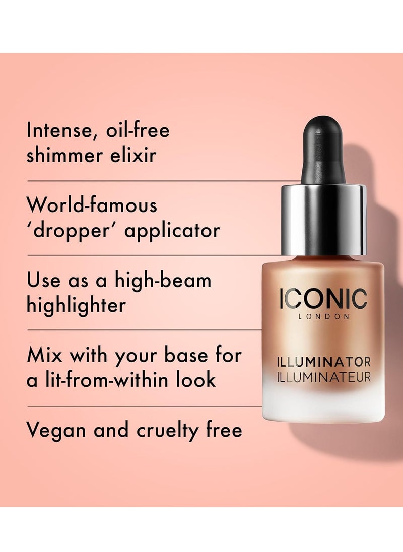 ICONIC LONDON Illuminator | Liquid Highlighting Drops for a Radiant Glow, Cruelty-Free, Vegan Makeup