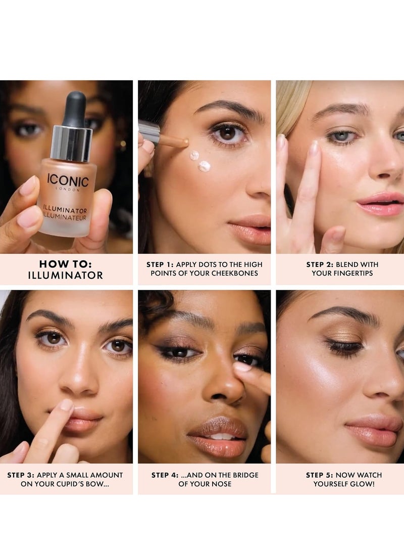 ICONIC LONDON Illuminator | Liquid Highlighting Drops for a Radiant Glow, Cruelty-Free, Vegan Makeup