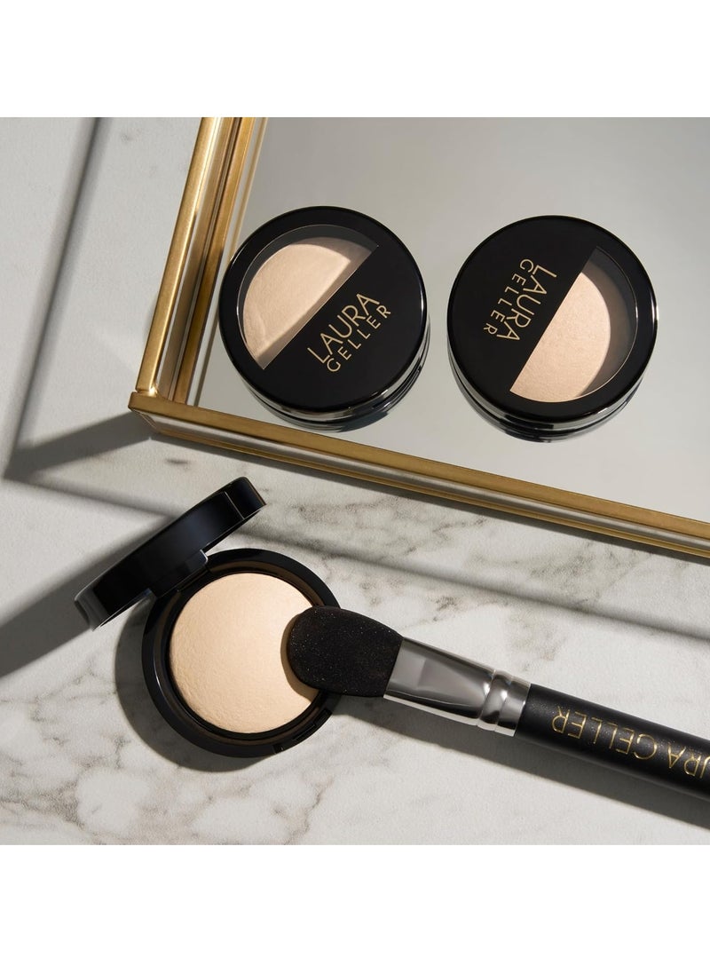 LAURA GELLER NEW YORK Baked Natural Glow Highlighter Radiance Enhancing Makeup, French Vanilla