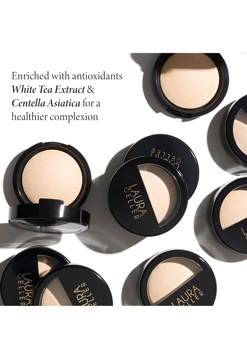 LAURA GELLER NEW YORK Baked Natural Glow Highlighter Radiance Enhancing Makeup, French Vanilla