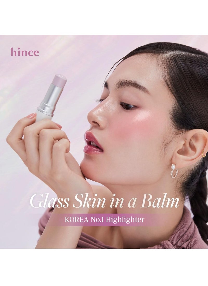 hince True Dimension Radiance Balm 10g - Natural Shimmer Glow Face Highlighter Stick, Cream Blush Stick, Transparent Color, Multiuse, Glass Skin, Korean Makeup (1, CLEAR, TP001)