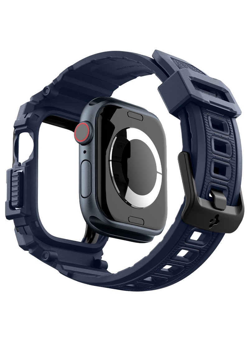 Rugged Armor Pro for Apple Watch Series 10 (46mm) Case with Band - Navy Blue