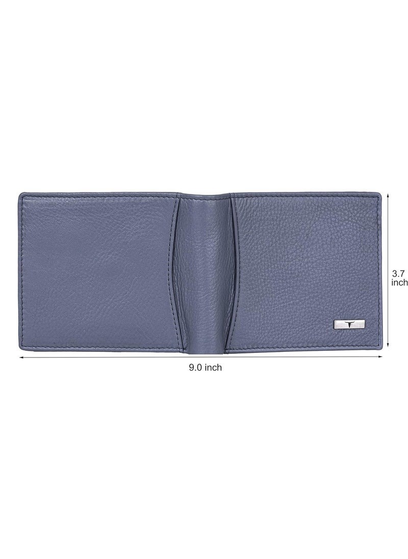 URBAN FOREST Oliver Pale Blue Leather Wallet for Men