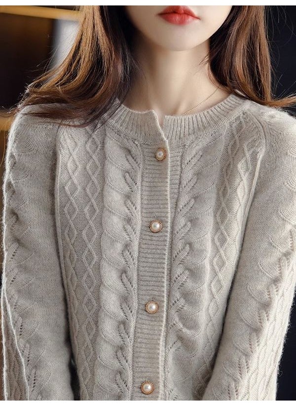 2024 Early Autumn Lazy Chic Cardigan 2298 beige