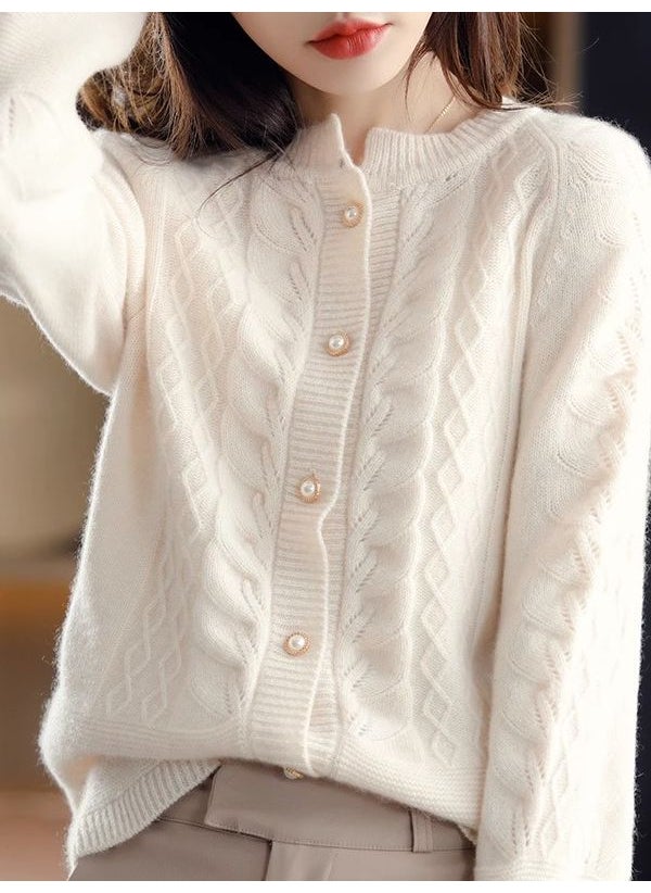 2024 Early Autumn Lazy Chic Cardigan 2298 beige