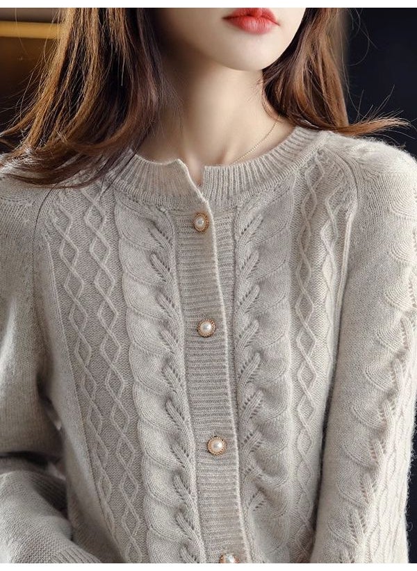 2024 Early Autumn Lazy Chic Cardigan 2298 beige