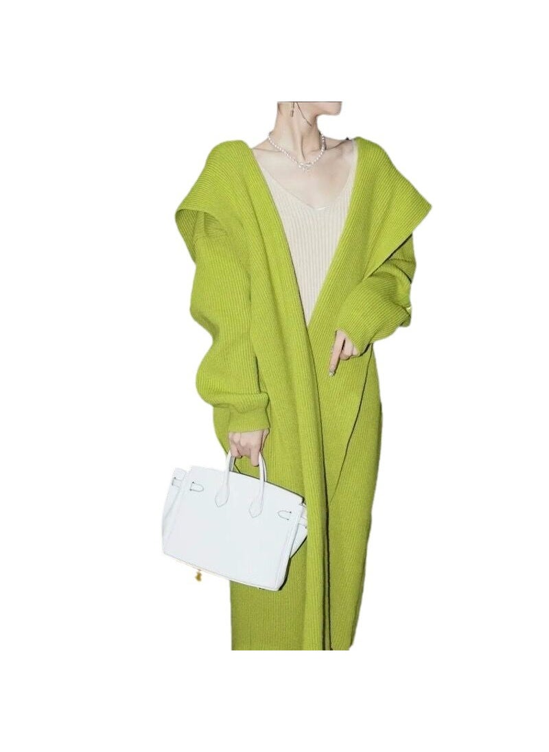 Korean Oversize Lazy Cardigan Sweater Autumn Winter Green