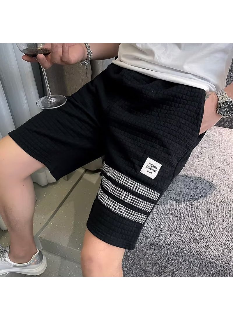 Mens Summer Thin Casual Sport Shorts Black