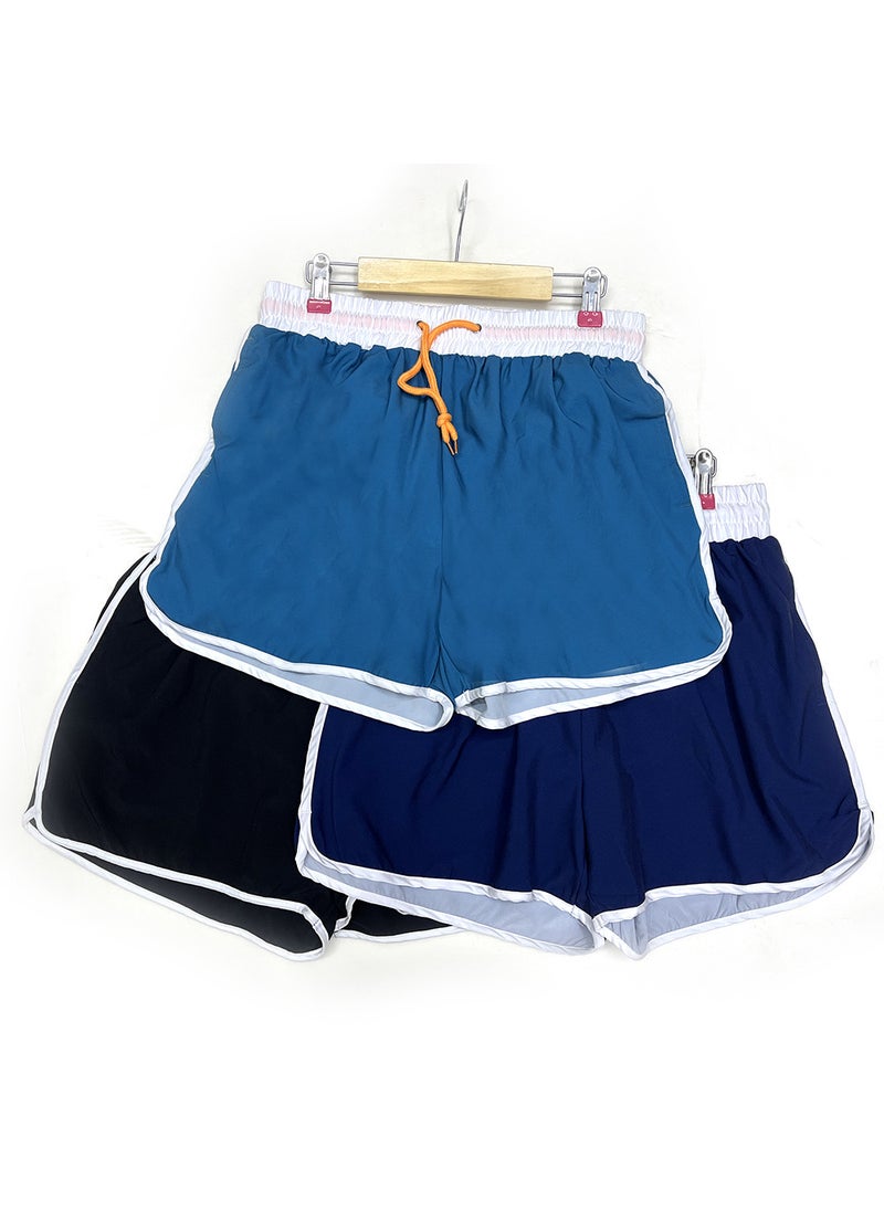 Elastic Water-Resistant Sports Shorts for Adults 2023 Summer Navy