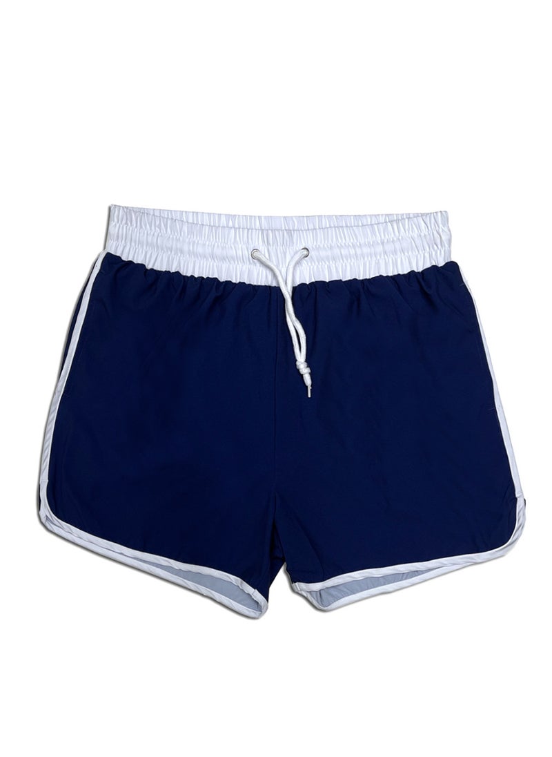 Elastic Water-Resistant Sports Shorts for Adults 2023 Summer Navy