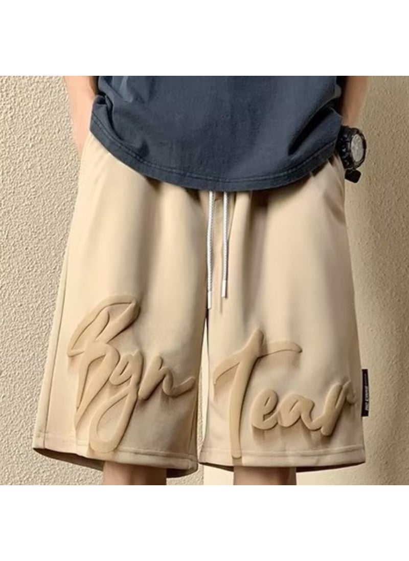 Breathable Loose Sports Shorts Khaki